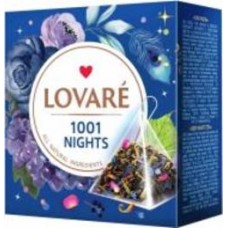 Чай Lovare 1001 Nights черний и зеленый с лепестками цветов и ароматом винограда 15 шт.