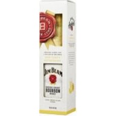 Бурбон Jim Beam White Kentucky Staright Bourbon Whiskey+стакан хайболл 0,7 л