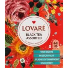 Чай черный Lovare и зеленый пакетированный ассорти (32x2 г) 32 шт.