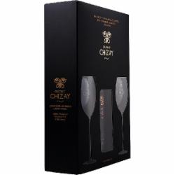 Набор подарочный Chateau Chizay Бутылка вина с двумя бокалами Pinot Noir 750 мл