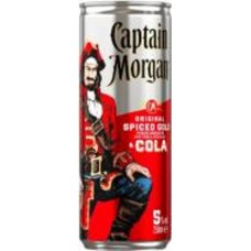 Слабоалкогольный напиток Captain Morgan Spiced Gold Rum-Cola ж/б 5% (5000281054537) 0,25 л