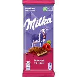 Молочный шоколад Milka Малина и Крем м/у 90г