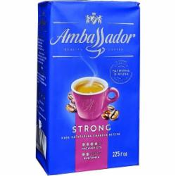 Кофе молотый Ambassador Strong вакуумный пакет 225 г