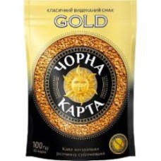 Кофе растворимый Черная Карта Gold пакет 100 г