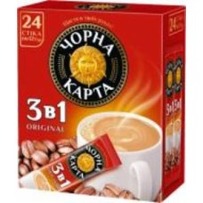 Кофейный напиток Черная Карта 3в1 Ориджинал стик шоу-бокс 24 шт 12 г