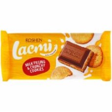 Молочный шоколад Roshen с молочной начинкой и печеньем Lacmi м/у 100г