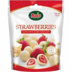 Конфеты VICTORIA NUTS клубника в белом шоколаде 100 г