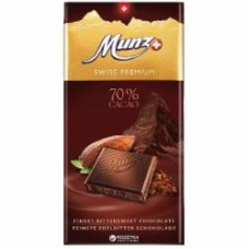 Черный шоколад MUNZ 70% 100 г