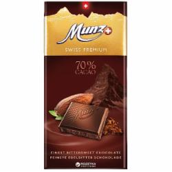 Черный шоколад MUNZ 70% 100 г