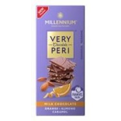 Шоколад Millennium молочный с миндалем, карамелью и апельсиновой цедрой Very Peri