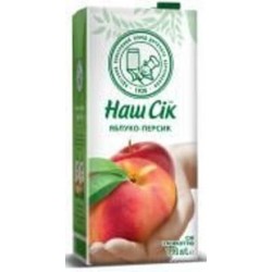 Сок Наш Сік Яблочно-персиковый с мякотью 1,93 л