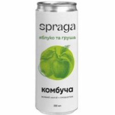 Комбуча Spraga Яблоко и груша ж/б 0,33 л
