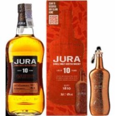 Виски Jura 10yo +40% и фляжка в подарочной коробке 0,7 л