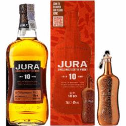 Виски Jura 10yo +40% и фляжка в подарочной коробке 0,7 л