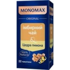 Чай имбирный Мономах цедра лимона смесь плодового и травяного чая пакетирована в конверте (22x2 г) 22 шт.