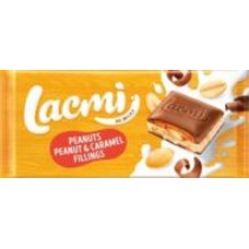 Молочный шоколад Roshen Lacmi молочный с арахисом карамельной и арахисовой начинками 87 г