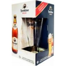 Набор пива Benediktiner Weissbier 0.5 л скло 3 шт + бокал 0.5л