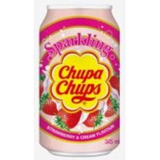 Безалкогольный напиток Chupa Chups газирогазований зі смаком полуниці та вершків 0,345 л (8801069402451)