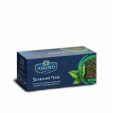 Чай зеленый Askold байховый китайский мелкий в пакетиках с ярлычками 43,75 г