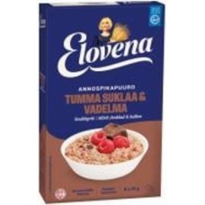 Каша овсяная Elovena черный шоколад и малина 210 г