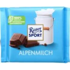 Молочный шоколад Ritter Sport с альпийским молоком 100 г