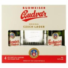 Набор пива Budweiser 0.5 л ст 4 шт. + Кружка 0.5 л 2 л