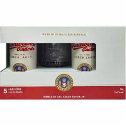 Набор пива Budweiser 0,5 л ж/б 5 шт. + кружка 0.3 л