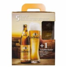 Набор пива Schofferhofer 0.5 л скло 5 шт. + бокал 0.5 л