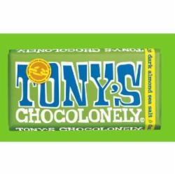 Черный шоколад Tony's Chocolonely с миндалем и солью 180 г