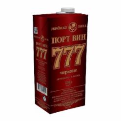 Вино ПОРТ ВИН 777 красный 1 л