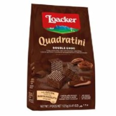 Вафли Loacker Вафли Квадратини Двойной шоколад 125 г