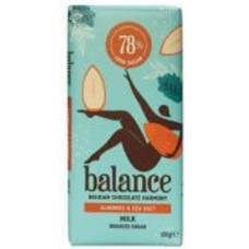 Шоколад BALANCE с миндалем и морской солью 100 г
