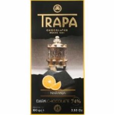 Черный шоколад Trapa с апельсином Choco Dark 74% 100г