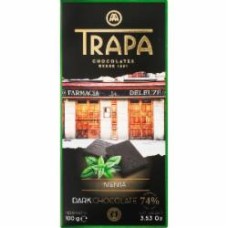 Черный шоколад Trapa мятный Choco Dark 74% 100г