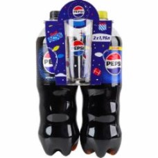 Напиток Pepsi 1.75л + Pepsi Black Free 1.75л 2 шт + Склянка