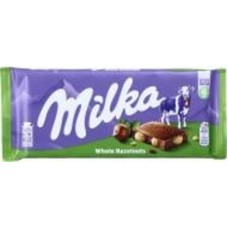 Молочный шоколад Milka целые орехи 100 г