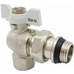 Кран с американкой V&G VALOGIN угловой 1/2 ВН Optima белая бабочка VG-104501