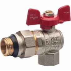 Кран с американкой Brass 25 1'' бабочка