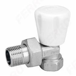 Кран радиаторный Ferro угловой запорный с ручкой нр1/2”-вр1/2” ZG5Y