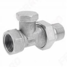 Кран радиаторный Ferro прямой запорный хром нр1/2”-вр1/2” ZP2Y