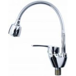 Смеситель для кухни Aquatica ML 40 мм гусак гофрированный на гайке (9746120)
