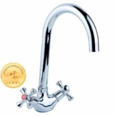 Смеситель Aquatica PL 1/2 для кухни гусак высокое ухо на гайке (PL-4B455C)