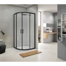 Душевая кабина Koller Pool R90RCB ROUND полукруглая Black 900x900x1900 мм стекло прозрачное