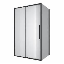 Душевая кабина Koller Pool AQPD12+BLC AQUA PRO прямоугольная slim Black matt 1200x900x1950 мм стекло 6мм прозрачное (створки раздвижные)