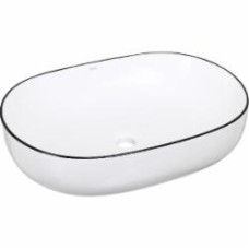 Умывальник EGO BLACK LINE на столешницу овальный 60х41,5х13,5 см