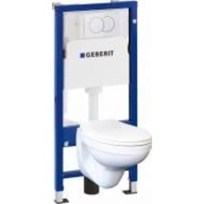 Комплект инсталляции Geberit Duofix PRO 20 (118.315.11.1) с подвесным унитазом Idol и белой клавишей