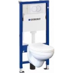 Комплект инсталляции Geberit Duofix PRO 20 (118.315.11.1) с подвесным унитазом Idol и белой клавишей