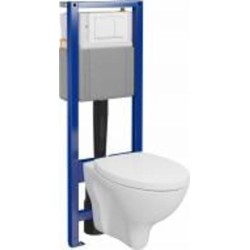 Комплект инсталляции Cersanit СЕТ C04 SYSTEM 40 механическая + подвесной унитаз MITO RED 411