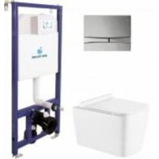 Комплект инсталляции Koller Pool Dune 1200SL + Integro Cosmo Chrome панель смыва + подвесной унитаз Kvadro