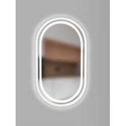 Зеркало со встроенной подсветкой Luxury Wood Freedom Slim LED ясень снежно-белый 450x750 мм